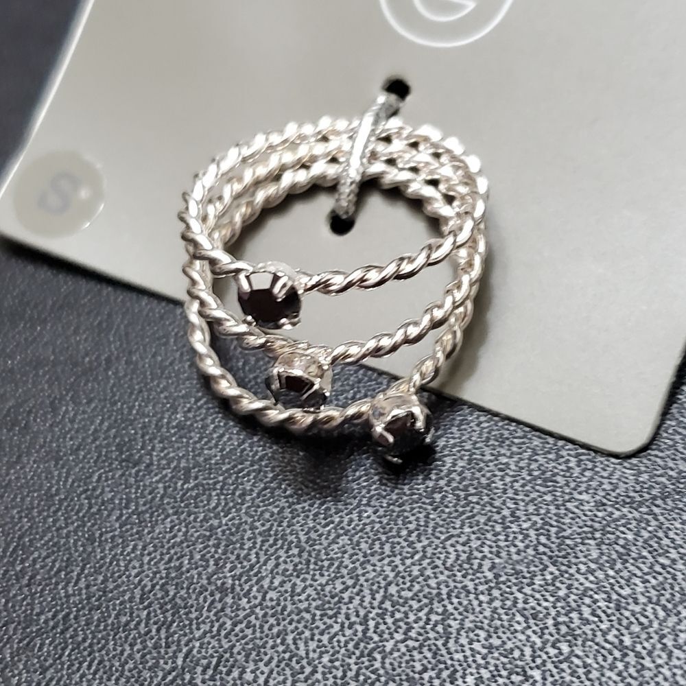 Silver Tone Stackable Ring Set Size 8.5 - image 6